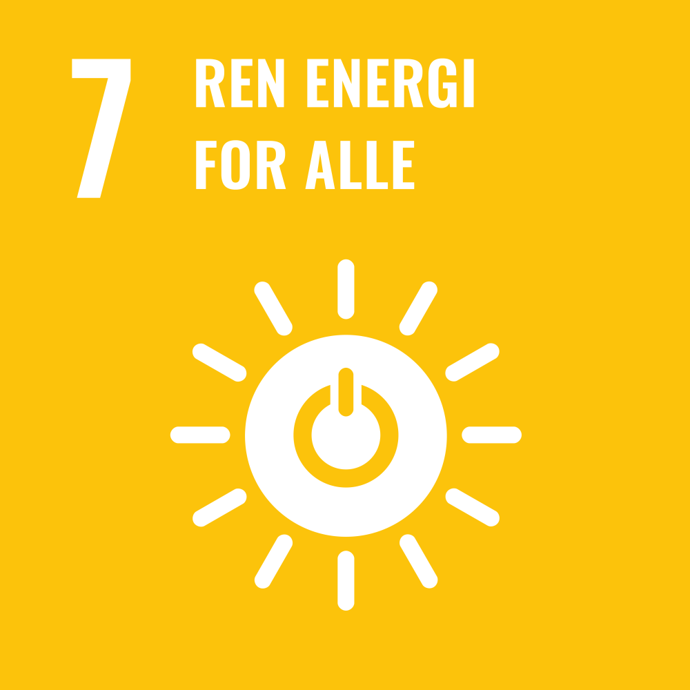 Ikon - FNs bærekraftmål - ren energi for alle.
