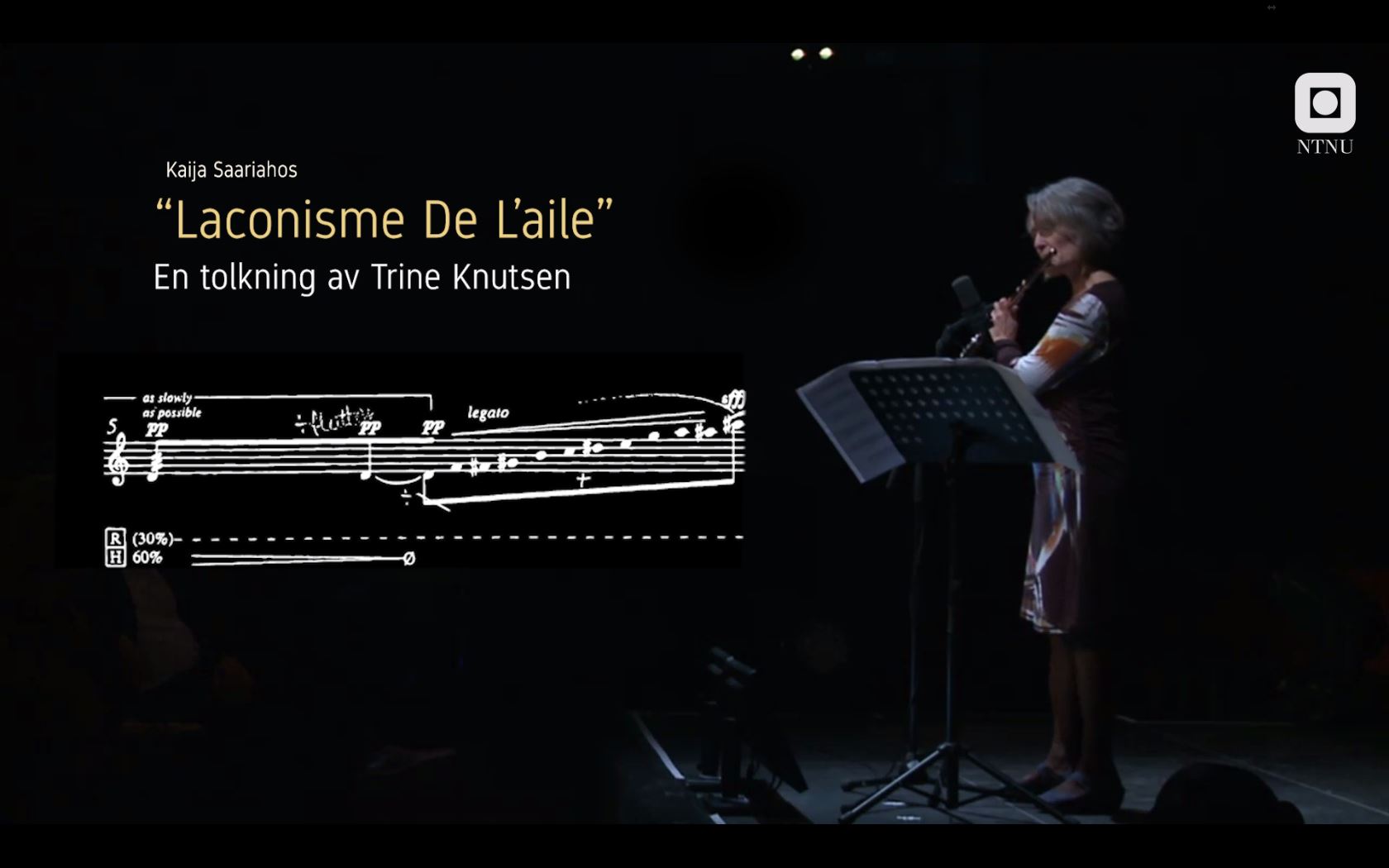 Trine Knutsen tolker «Laconisme De L’aile» av Kaija Saariaho