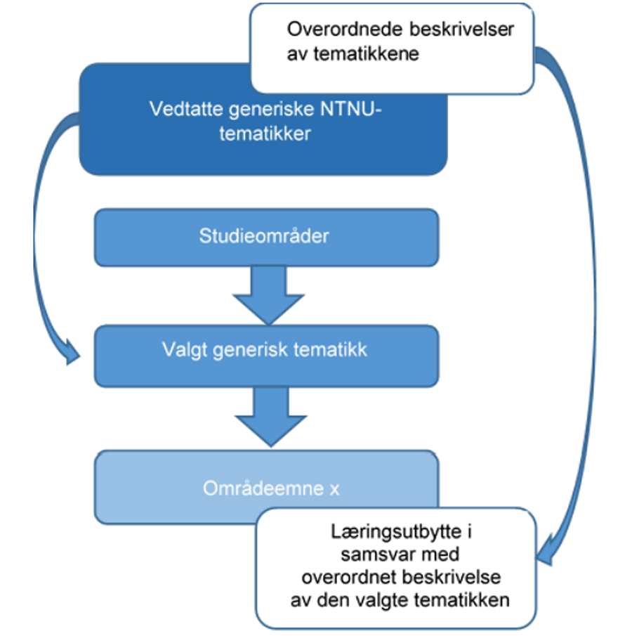 Illustrasjon av områdeemner og tematikk