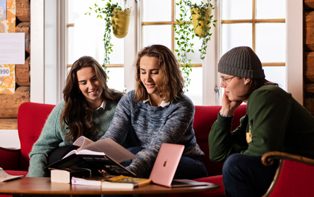 Bilde av studenter som leser sammen