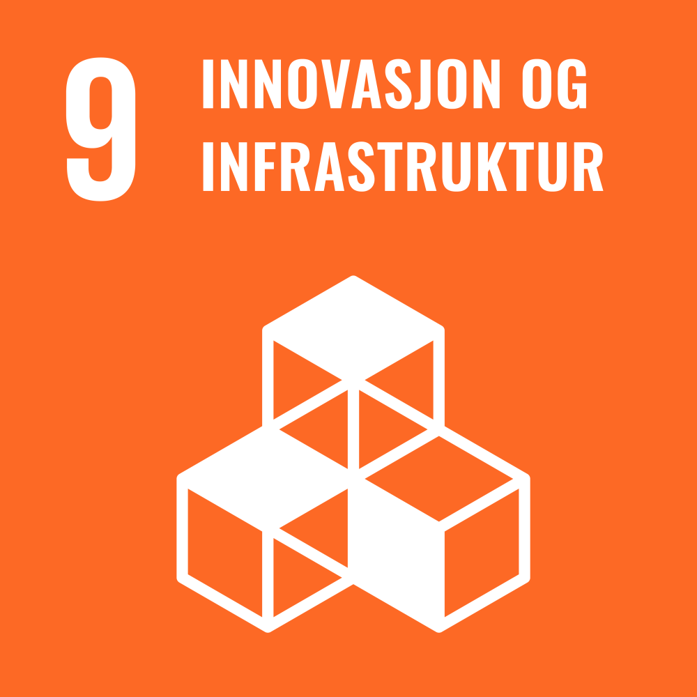 Ikon - FNs bærekraftmål - innovasjon og infrastruktur