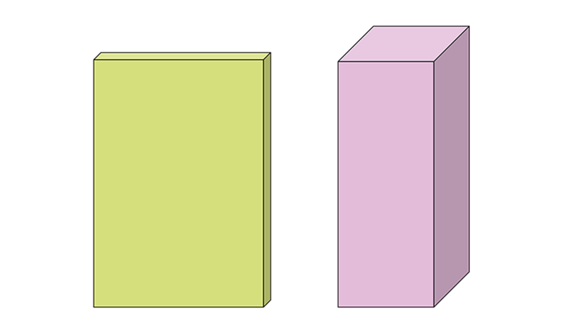 To rette prismer med rektangulær grunnflate. PNG