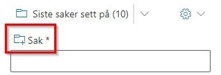 Ny sak via arkiveringspanelet i Outlook