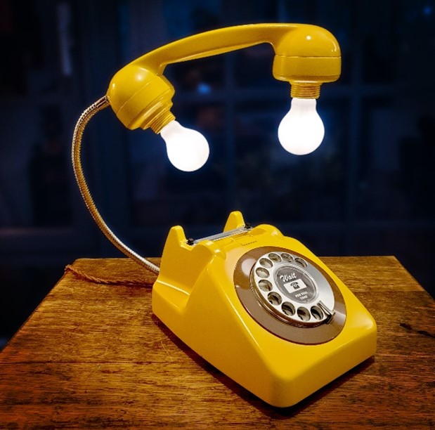 Phone with lightbulbs. Photo