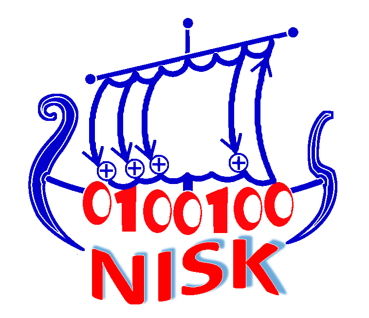 A viking ship where the sail is a Linear Feedback Shift Register, and the shields are zeros and ones, sailing on a sea that is NISK